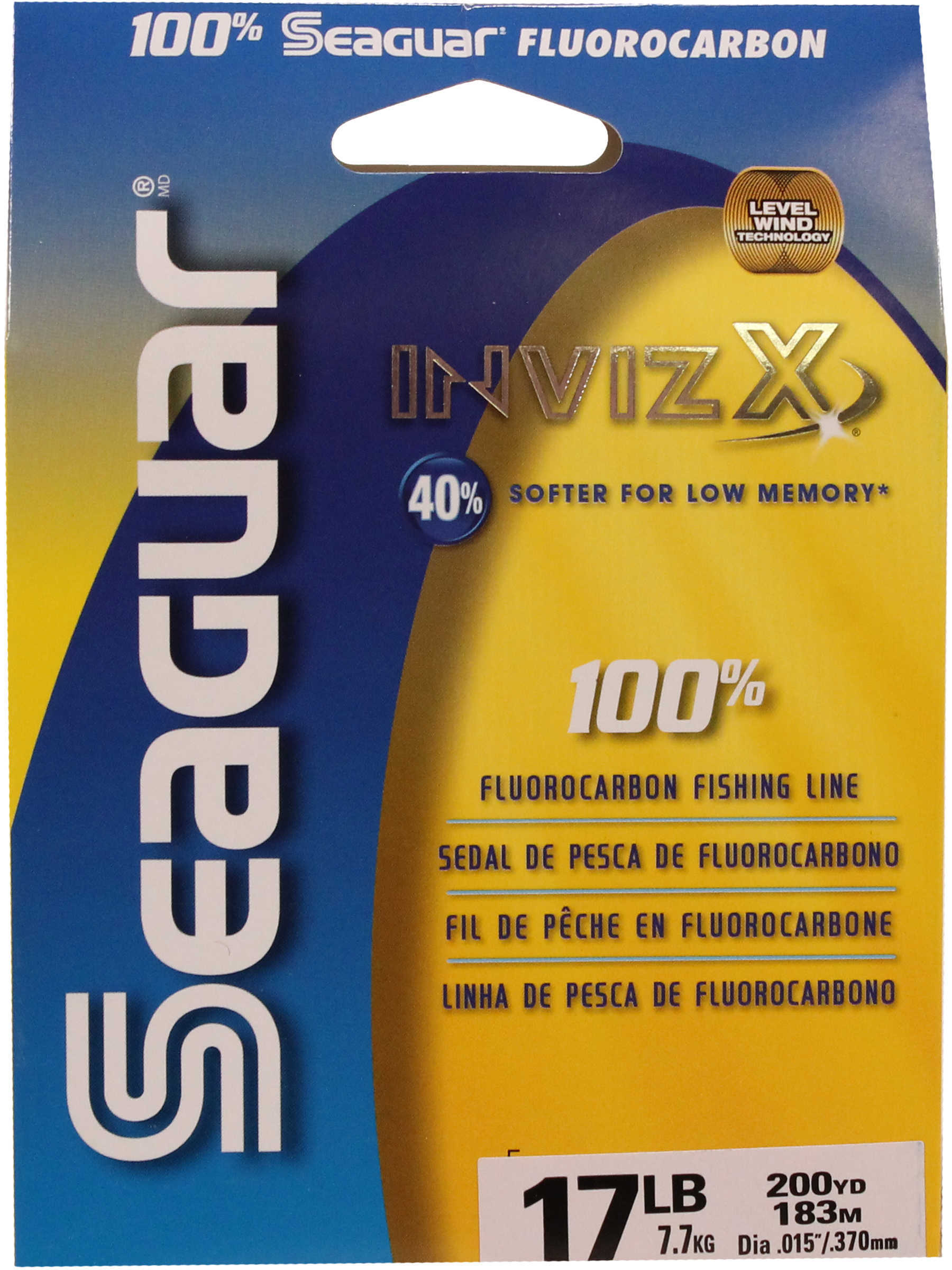 Seaguar Invizx 100% Fluorocarbon 17 Pound 200 Yard