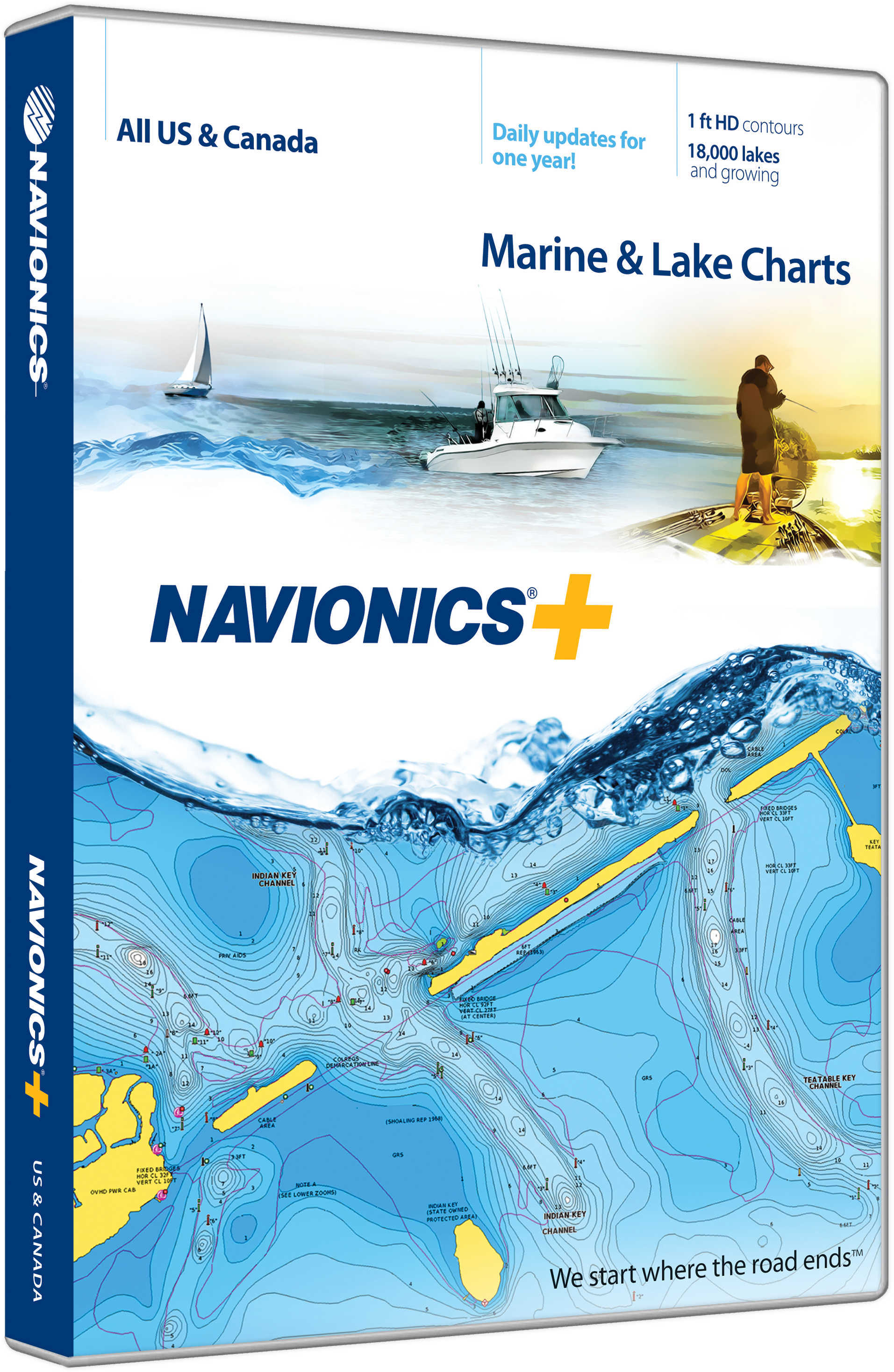 Navionics+ Preloaded Chart of All USA/Canada -Marine & Lakes- microSD&trade;