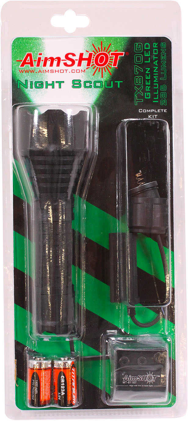 Aimshot Tx870G 250 Lumen Green Led Flashlight Kit With Mount