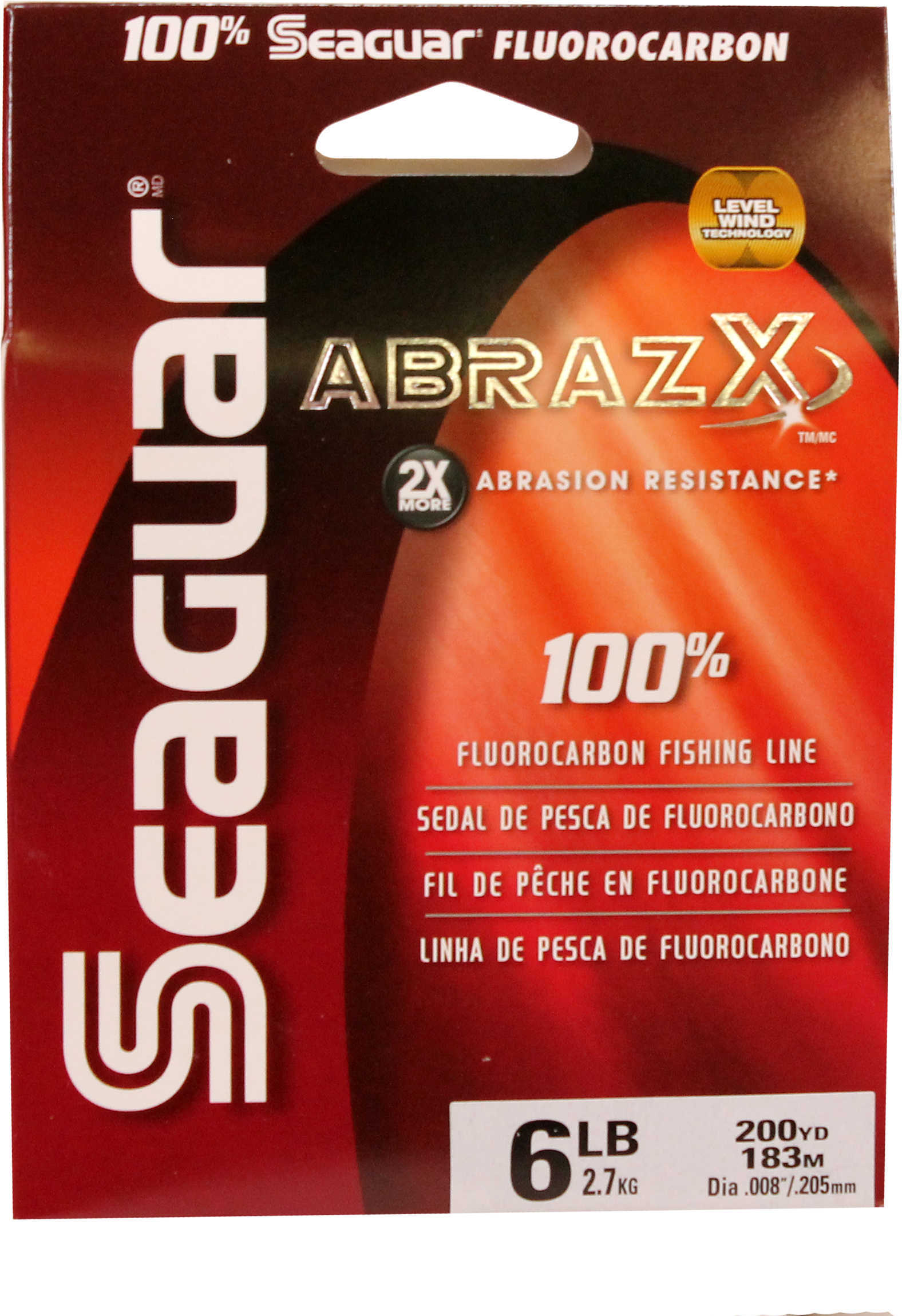 Seaguar Abrazx 100% Fluorocarbon 6 Pound 200 Yard
