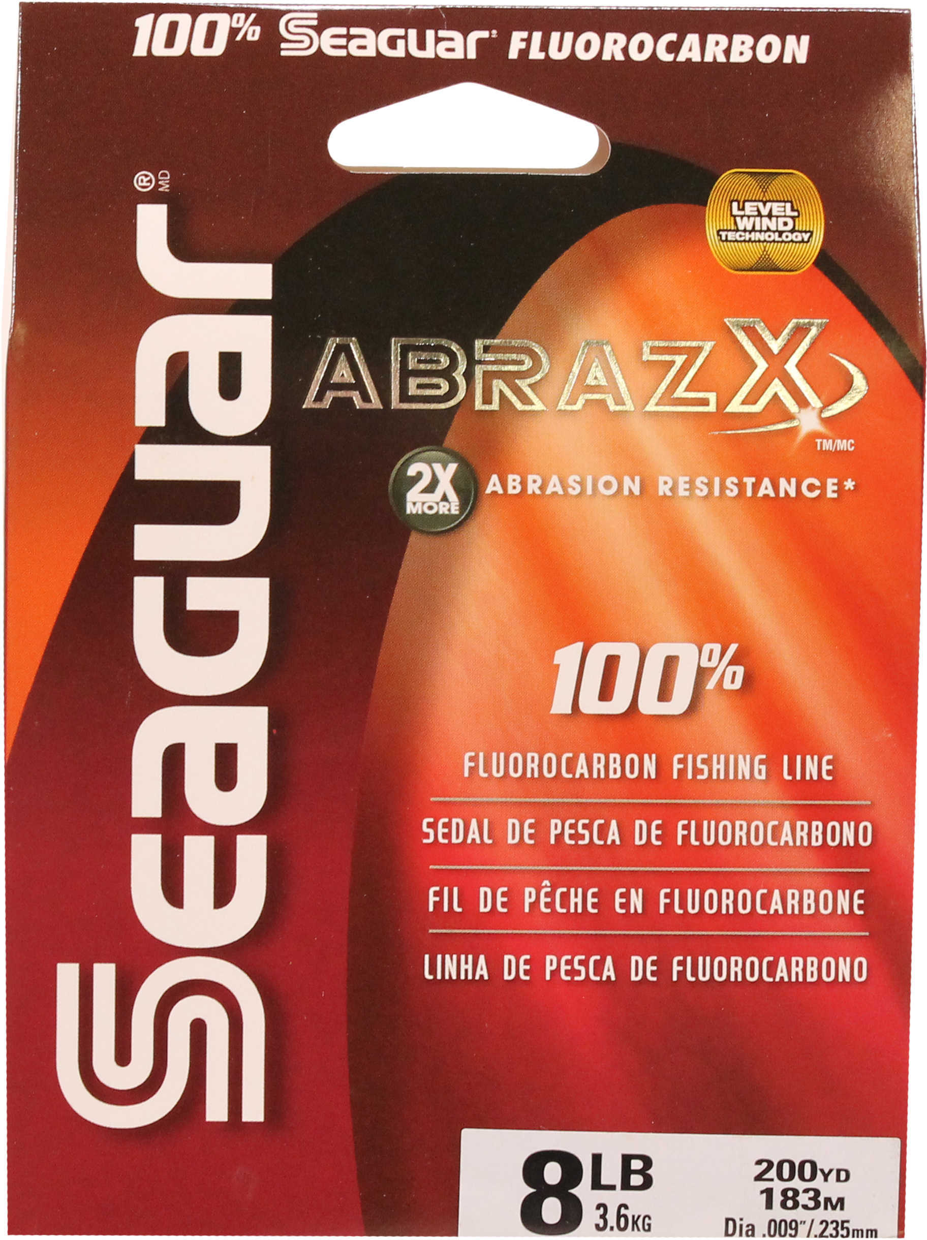 Seaguar Abrazx 100% Fluorocarbon 8 Pound 200 Yard