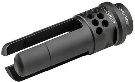 Surefire WARCOMP762AK47 3-Prong Flash Hider AK-47 Threads 2.70" Black DLC Stainless Steel Ported For 7.62mm