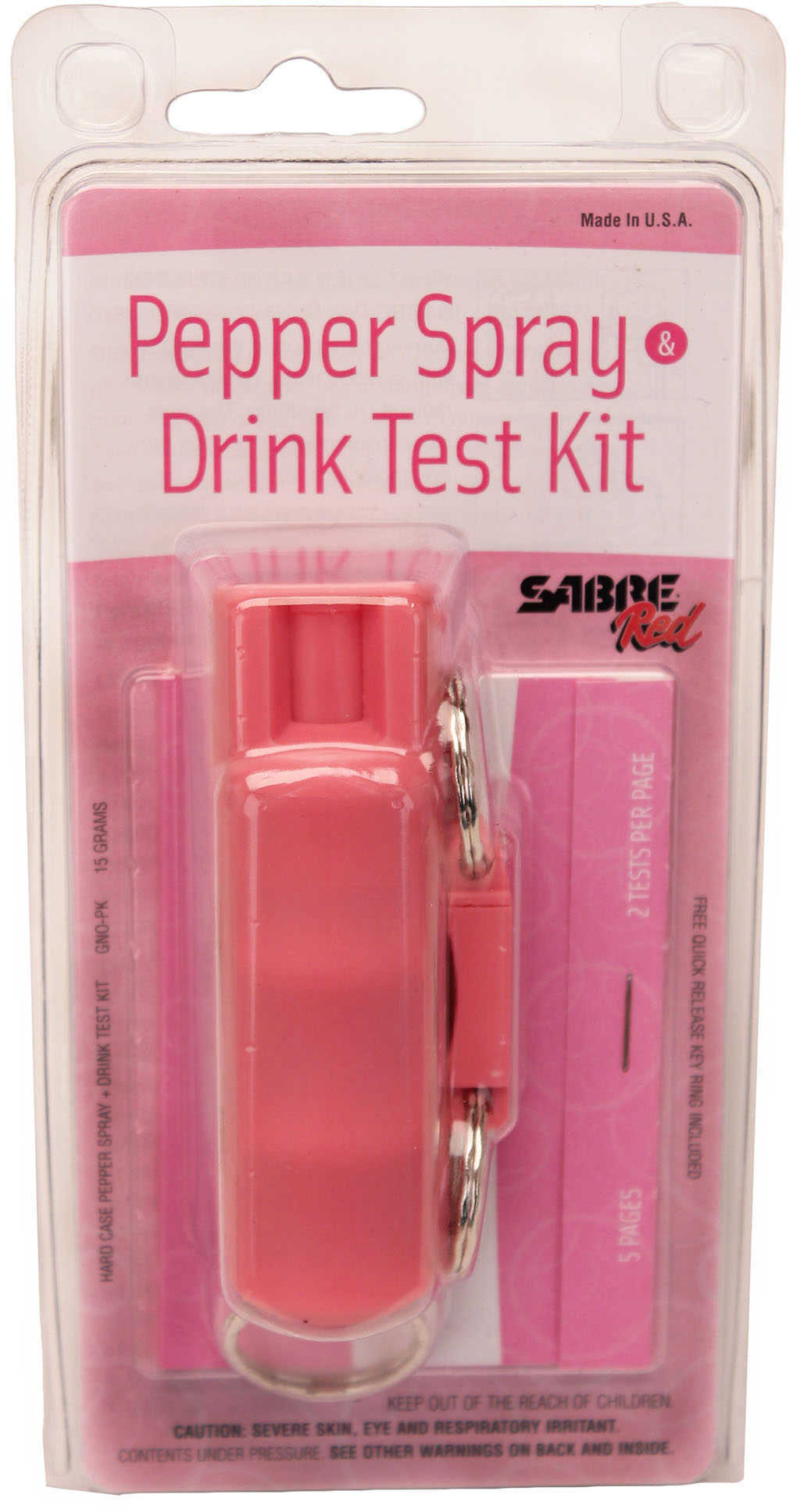 Sabre GNOPK Girls Night Out Kit Pepper Spray/Date Rape Test .54Oz 10ft Pink