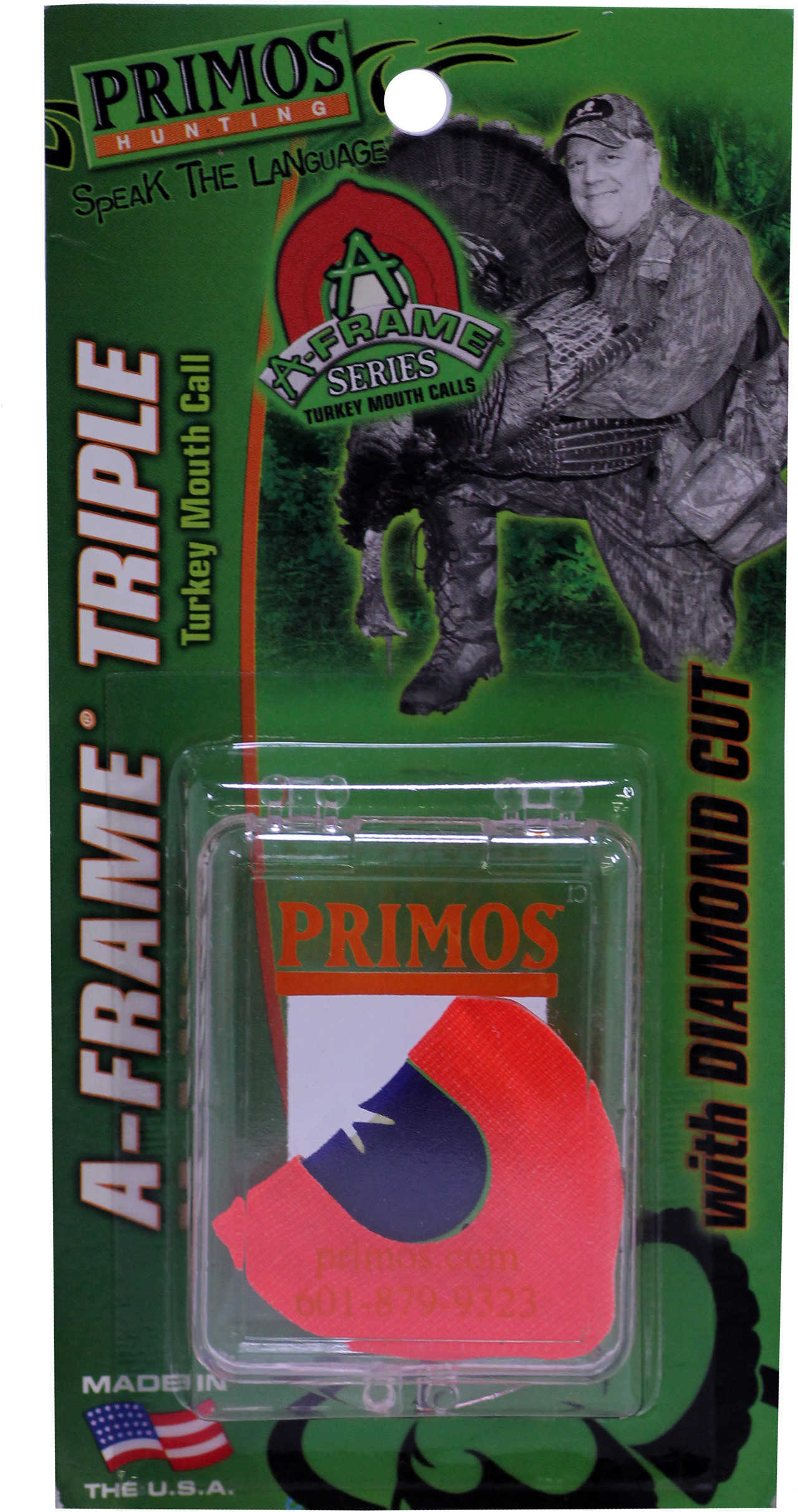Primos PS1185 A-Frame Triple With Diamond Cut Turkey Mouth Call