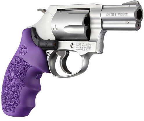 Hogue 60086 Monogrip Laser Enhanced with Finger Grooves S&W J Frame w/Round Butt Rubber Purple