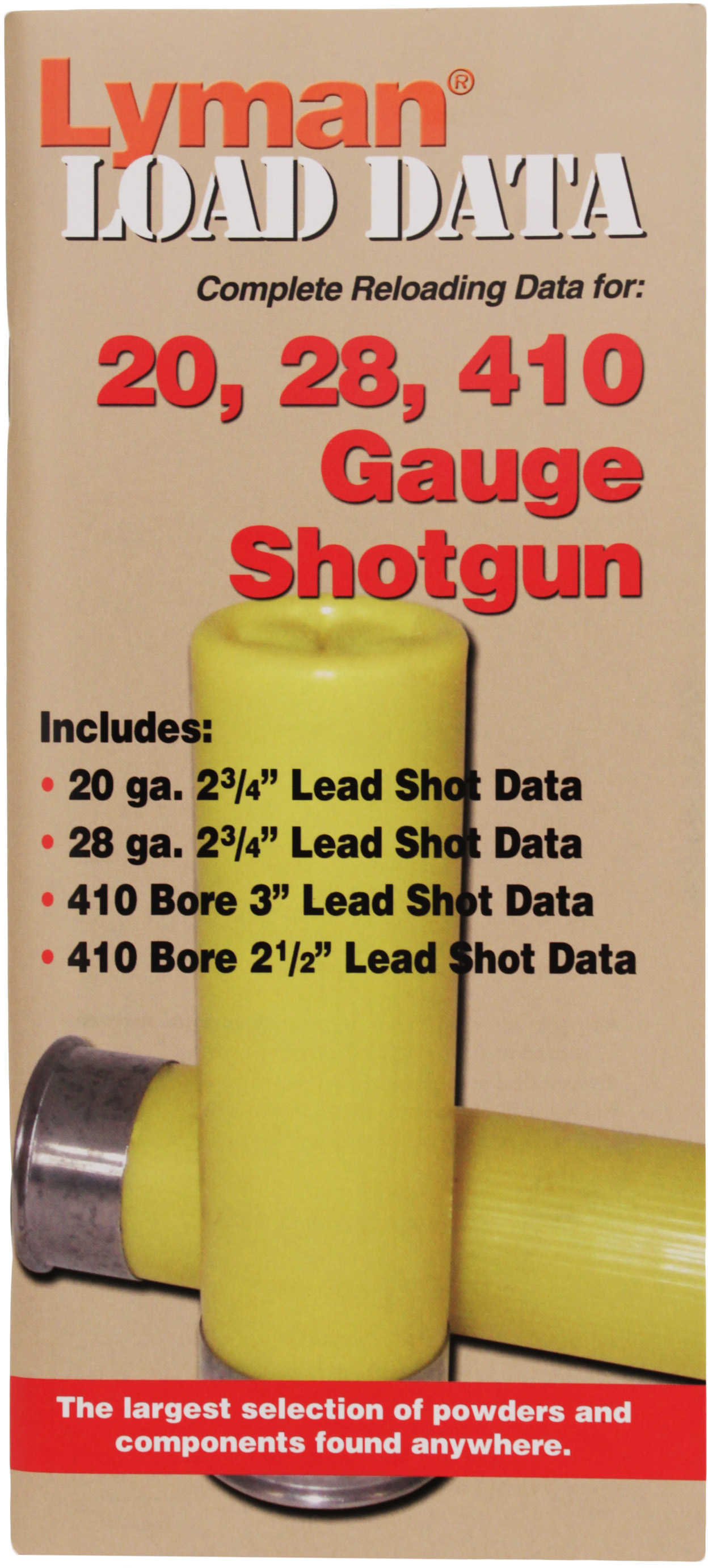 Lyman Load Data Book 16, 20 & 28 Gauge, .410
