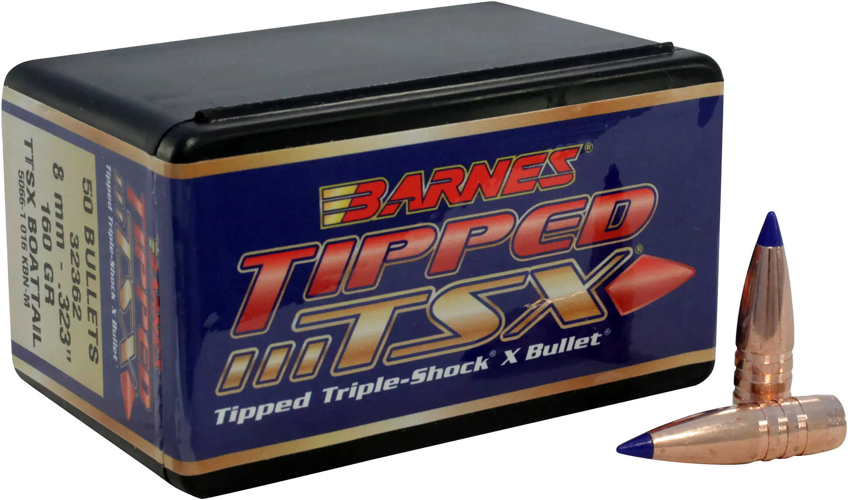 Barnes 8mm .323 Diameter 160 Grain TTSX Boat Tail 50 Count