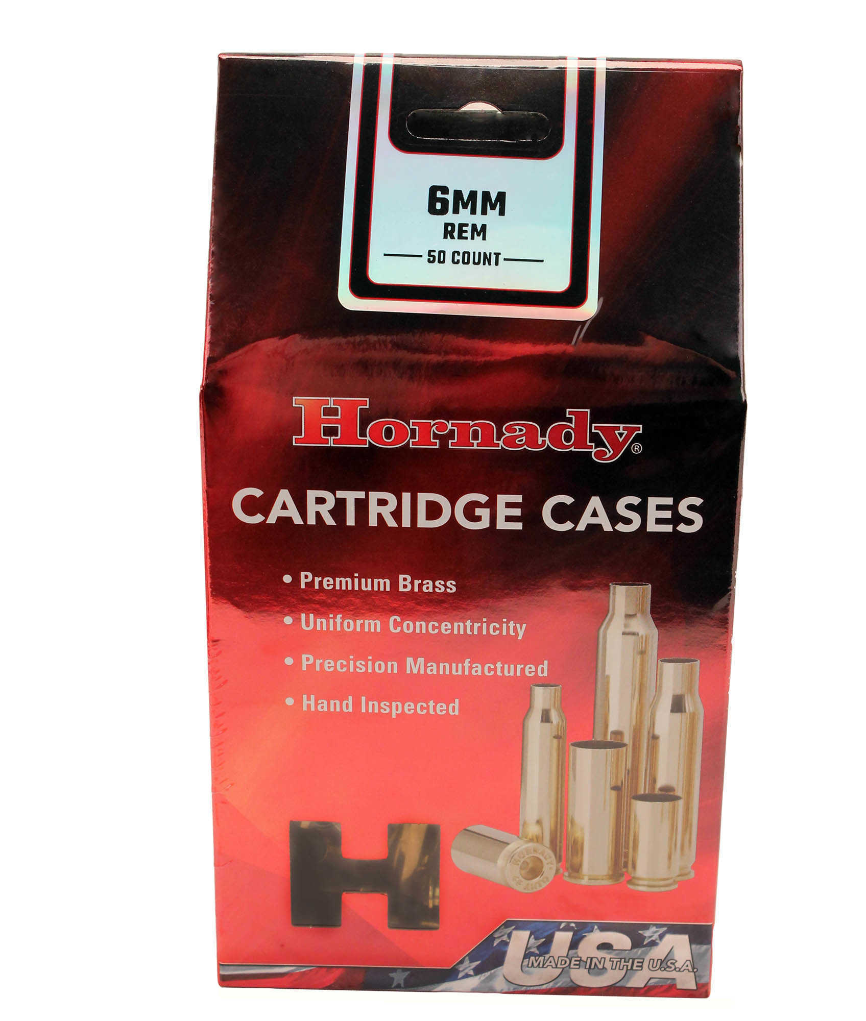 Hornady Unprimed Cases 6mm Remington 50 Per Box