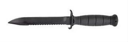 Glock 81 Field Knife 6-1/2" Carbon Steel Clip Point Blade With Saw Spine & Black Non-Reflective Coating - Non-sli
