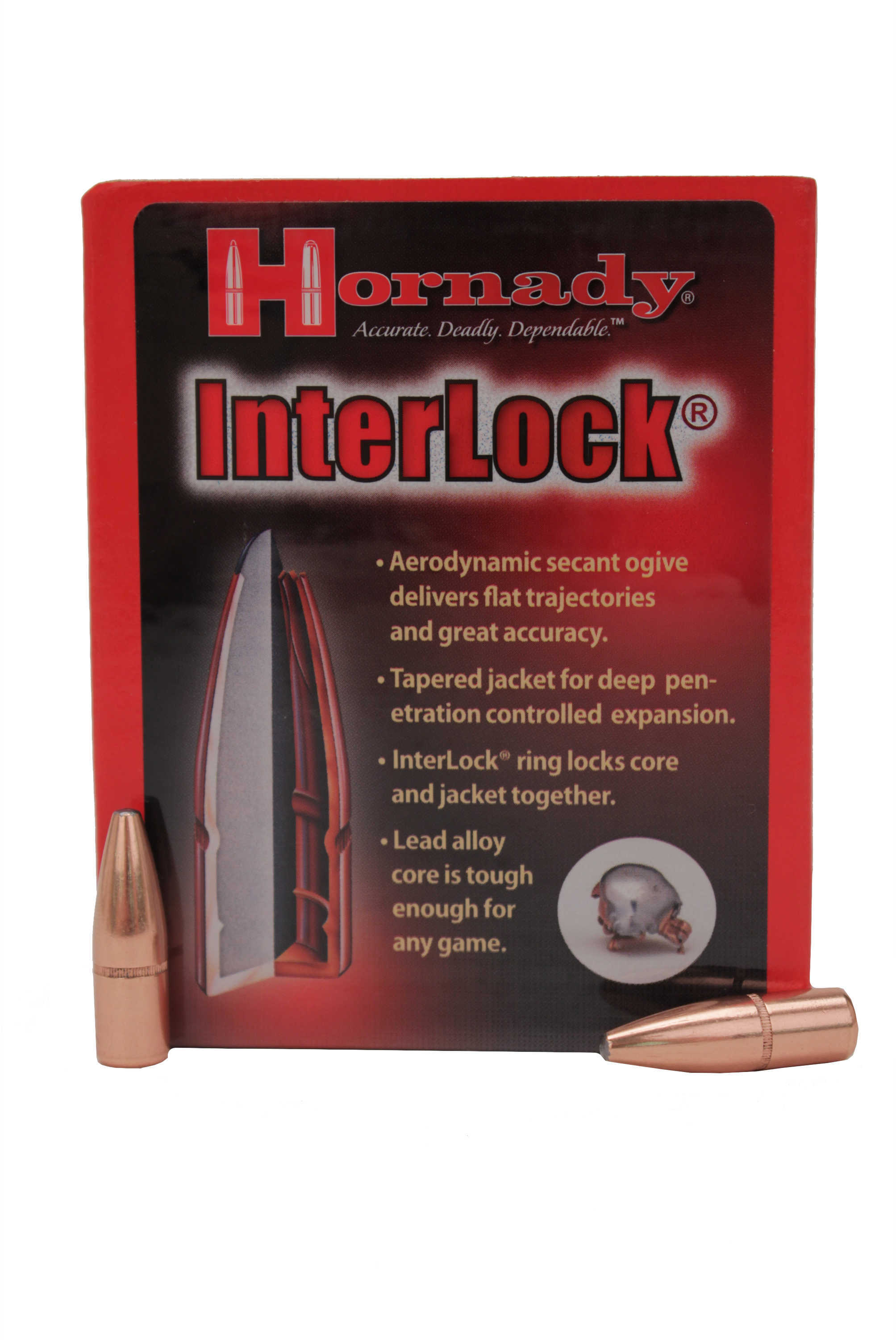Hornady Interlock Bullets .35 Cal .358" 250 Gr SPRP 100/ct