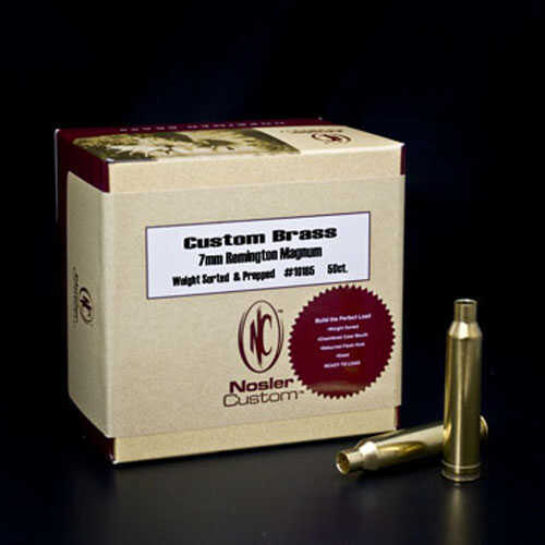 Nosler Unprimed Brass Rifle Cartridge Cases 50/ct 7mm Rem Mag