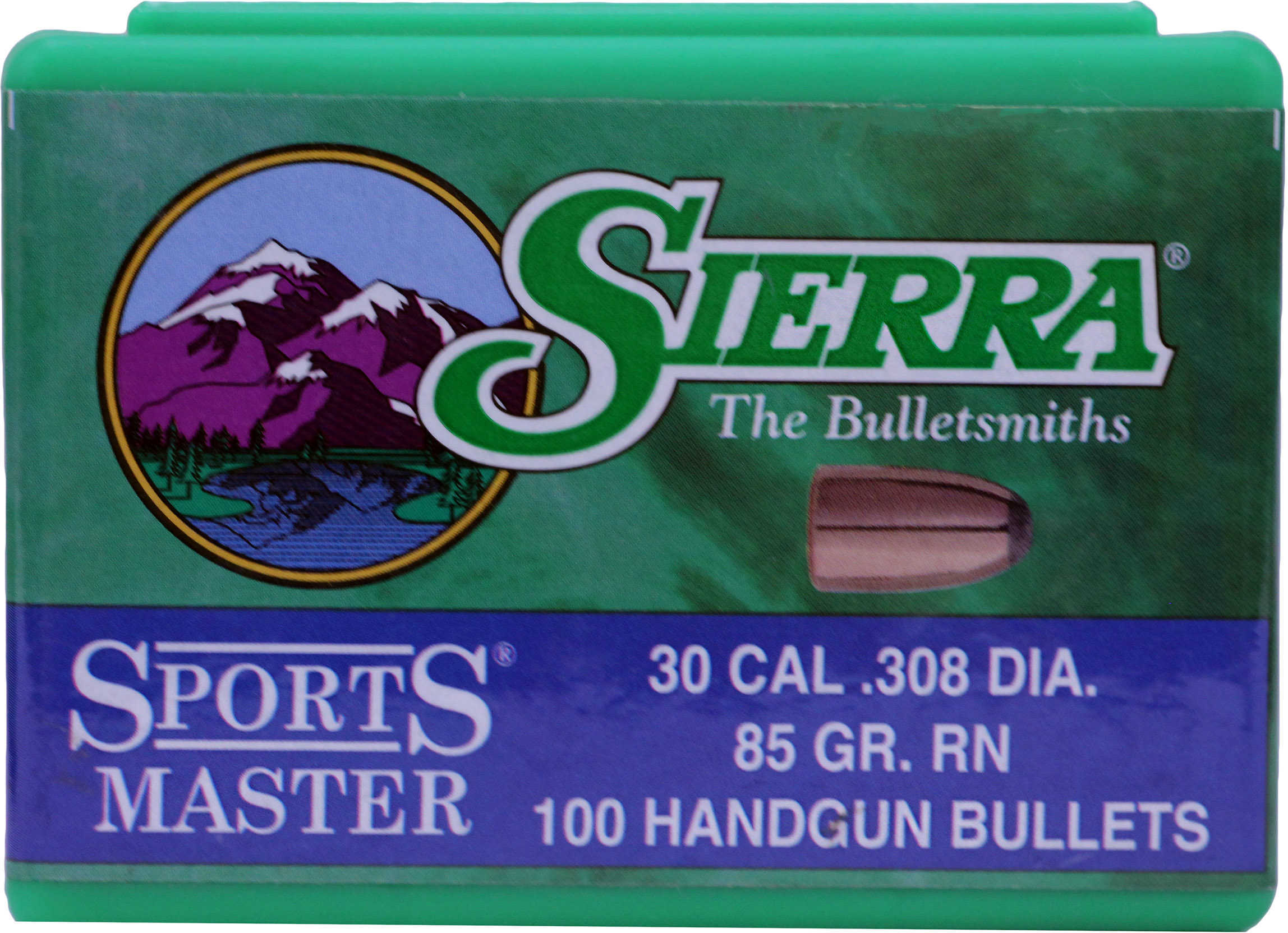 Sierra 30 Caliber .308 Diameter 85 Grain Round Nose Sports Master 100 Count
