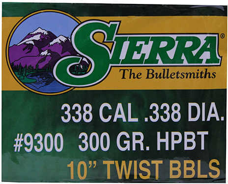 Sierra 338 Caliber .338 Diameter 300 Grain HP Boat Tail Matchking  500 Count