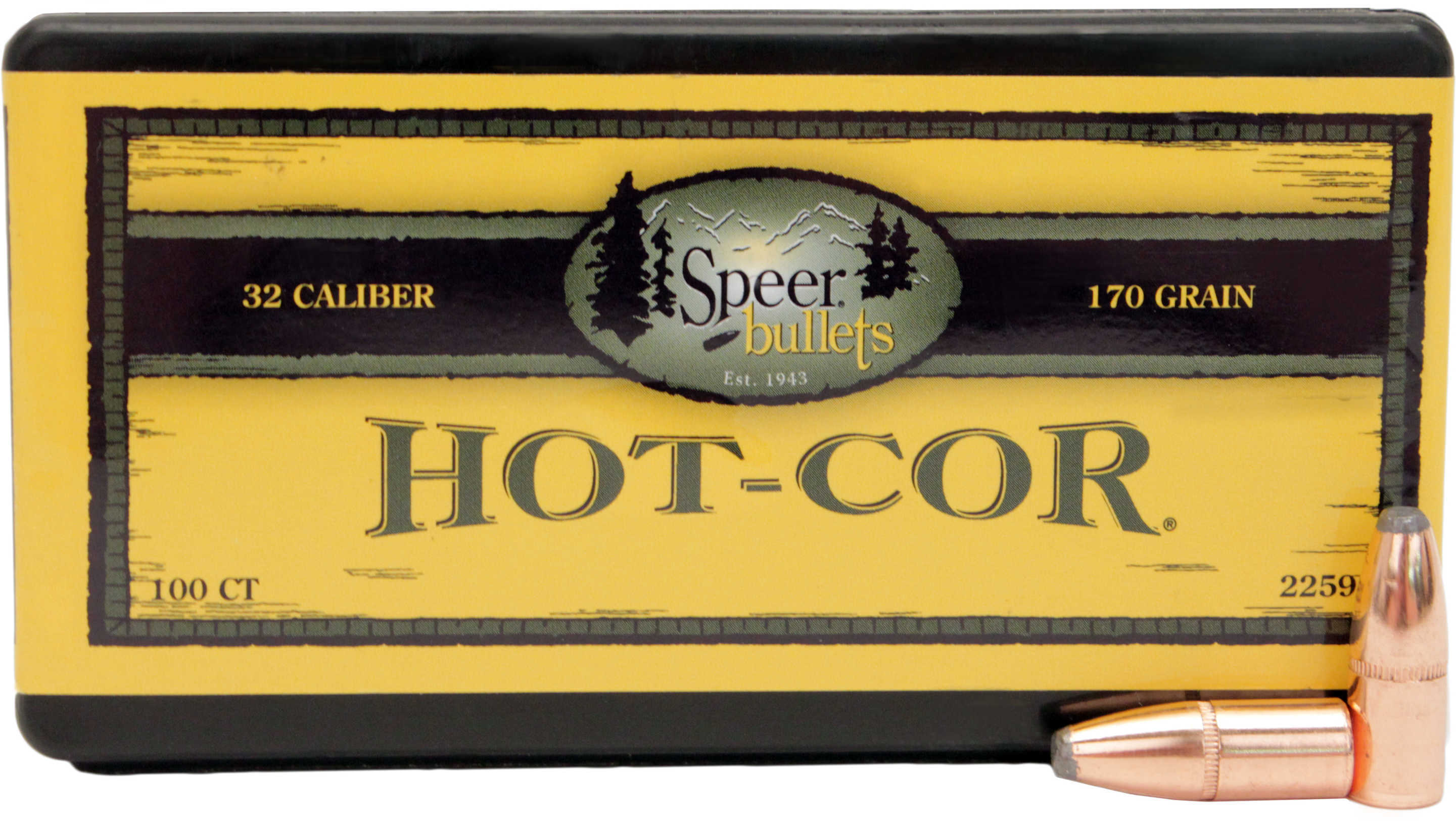 Speer Hot-Cor Rifle Bullets .32 Cal .321" 170 Gr SPFN 100/ct