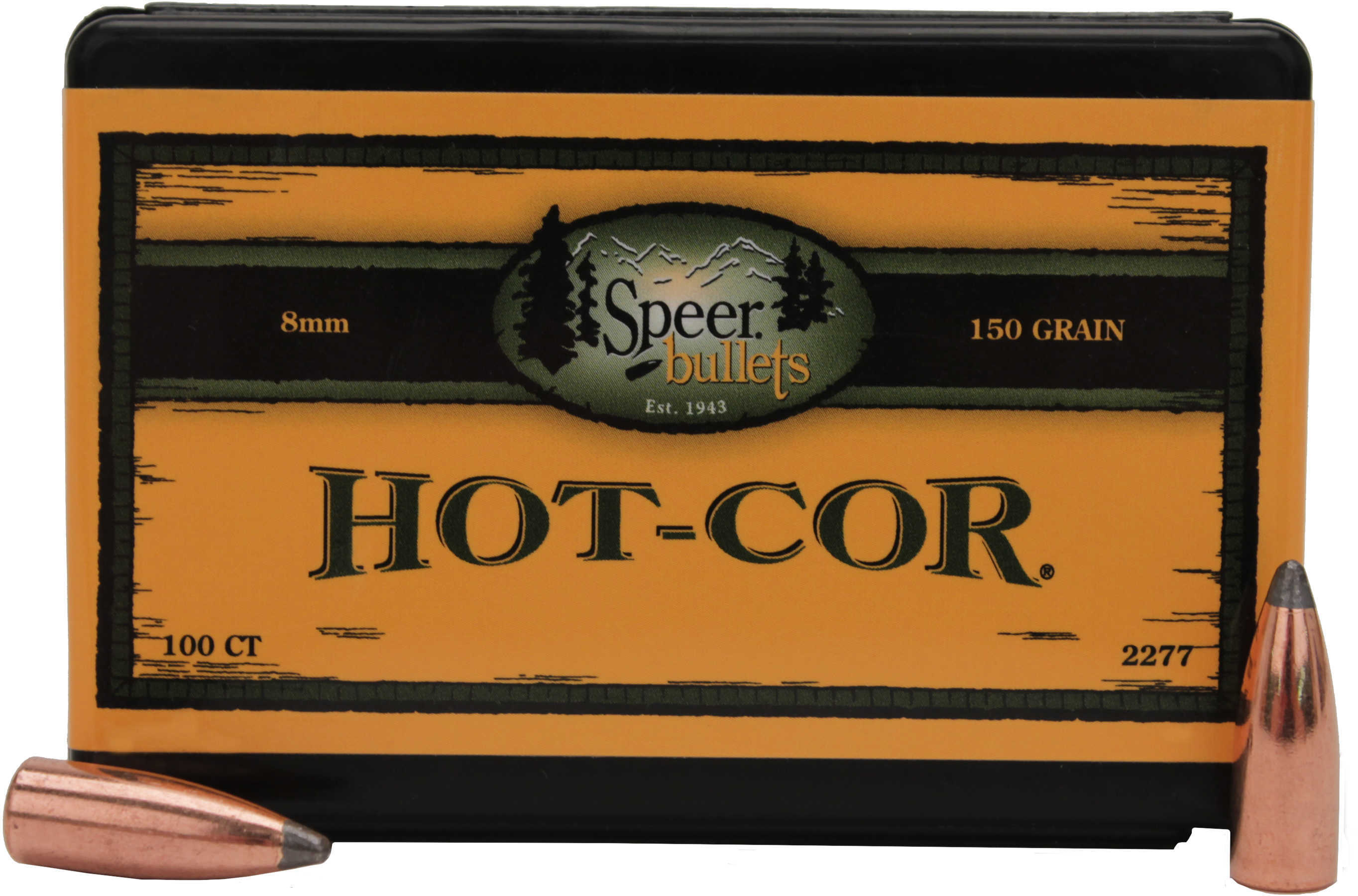 Speer 8mm .323 Diameter 150 Grain Hot Cor Spitzer Soft Point 100 Count