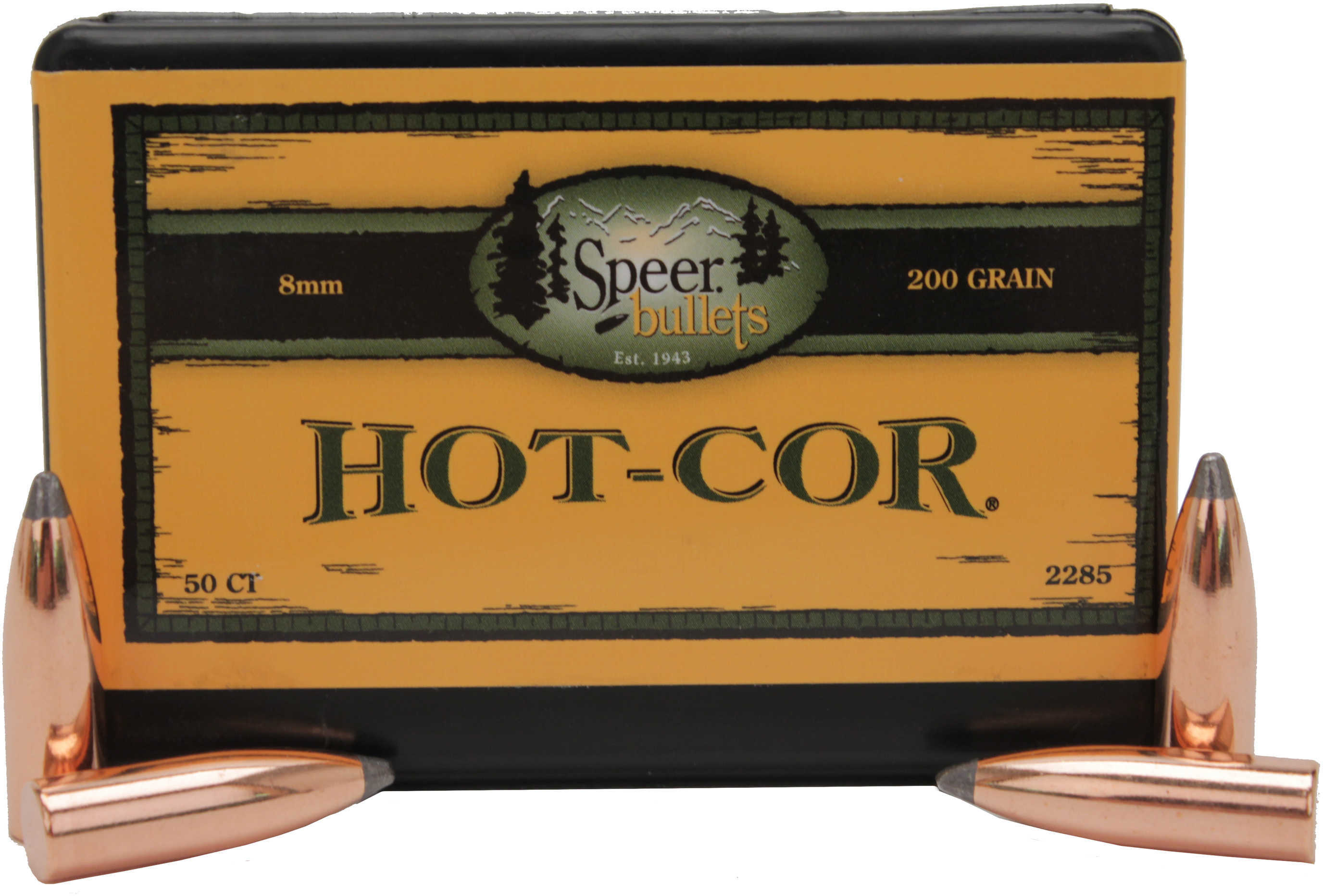 Speer 8mm .323 Diameter 200 Grain Hot Cor Spitzer Soft Point 50 Count