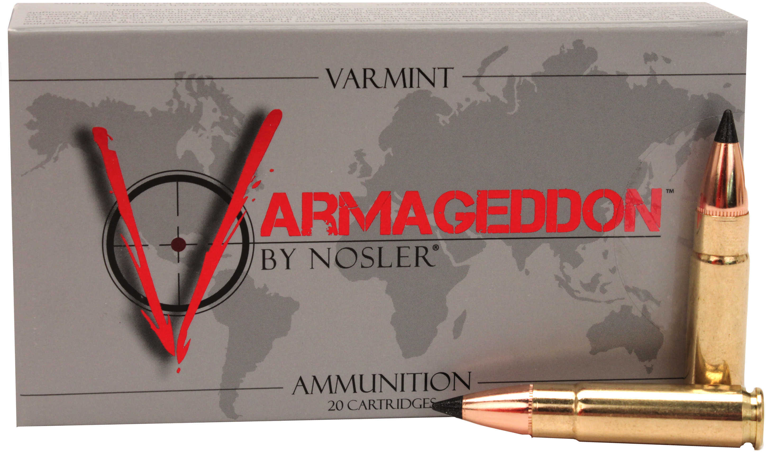 Nosler Varmageddon Rifle Ammunition 300 Blackout 110 gr. VG FBT 20 rd. Model: 40127