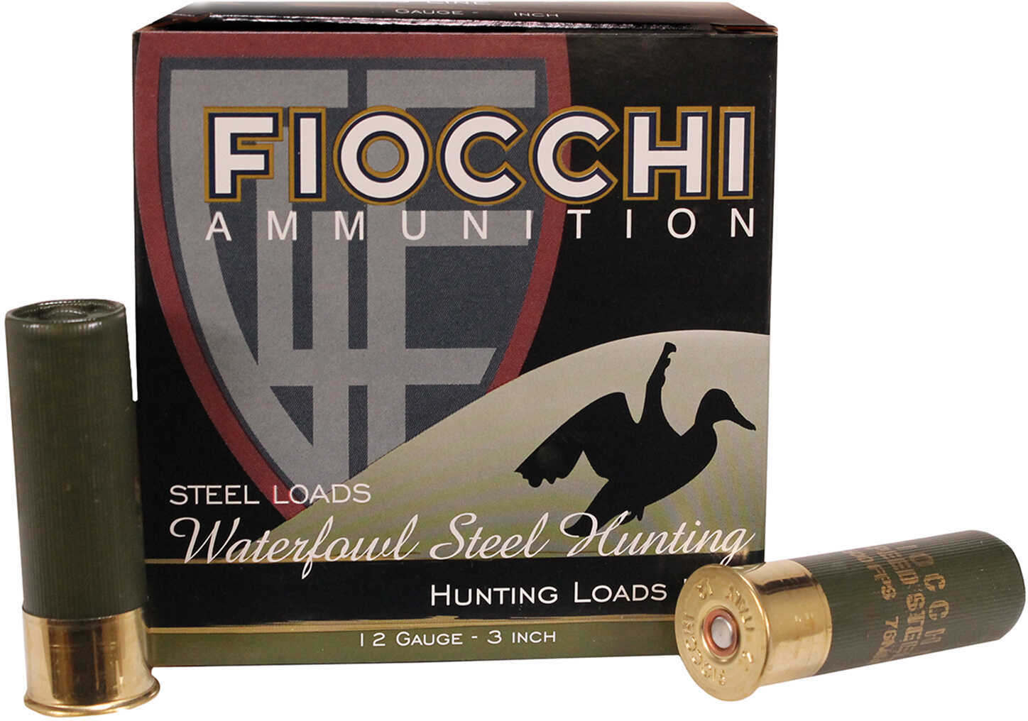 12 Gauge 3" Steel #4  1-1/4 oz 25 Rounds Fiocchi Shotgun Ammunition