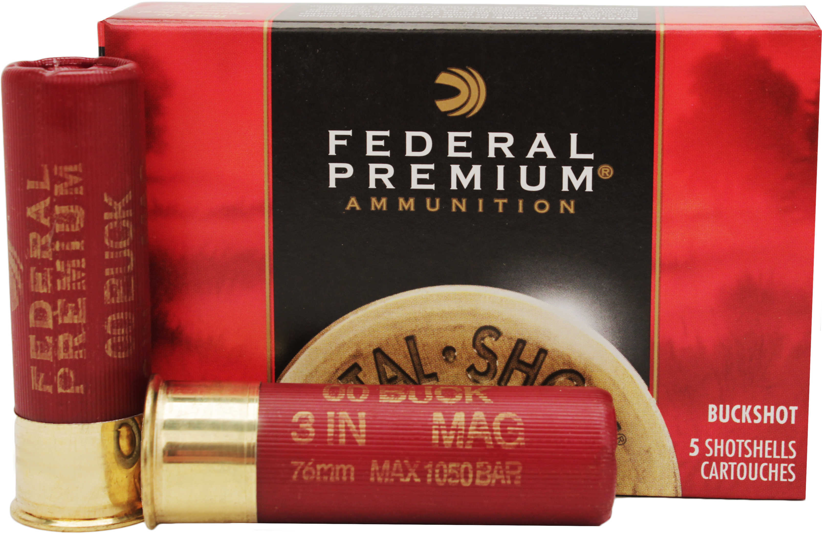 Federal Premium Vital-Shok 12 Ga 3" Max 15 plts #00 1100 Fps - 5/Box
