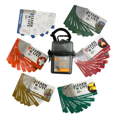 UST - Ultimate Survival Technologies Outdoor Skills Learn & Live Card Set Gray 4.5"x4"x1.5" Peggable Box Packaging Knot