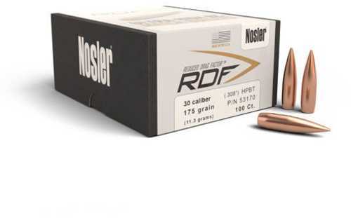 Nosler Bullets 30 Caliber .308 175 Grains RDF HPBT 100CT