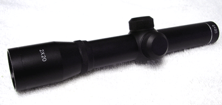 Vector Optics Pistol Scope 2X20 Long Eye Relief 30/30 Reticle Magnum Proof.