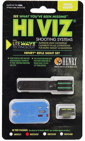 HIVIZ LiteWave Front and Rear Sight Combo Henry .22 LR Rifle