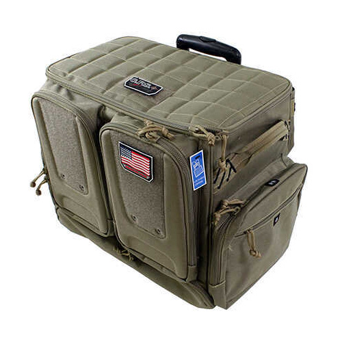 G*Outdoors GPS-T2112Rob Tactical Rolling Range Bag 10 Handguns Tan