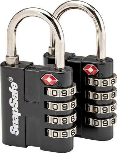 Snap Safe 76020 TSA Padlocks Combination Lock Black