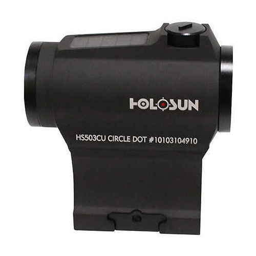 Holosun HS503CU Classic 1x 65 MOA Ring/2 Red Dot Black CR2032 Lithium