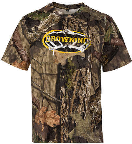 Browning Graphic T-Shirt, Short Sleeve Sheds Antler, Mossy Oak Break-Up Country, X-Large