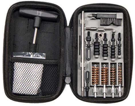 Tipton Compact Pistol Cleaning Kit For Calibers .22-.45 Pick Nylon Brush Rod Soft Carry Case 10
