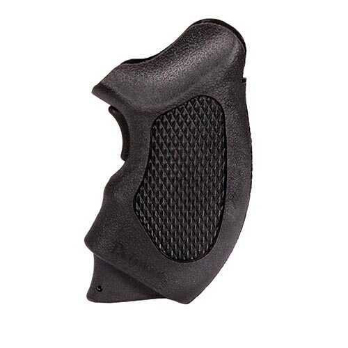 Pachmayr Guardian Grip Black Finish Fits S&W J Frame Open Backstrap Design with Checkered Panels Contoured for Use