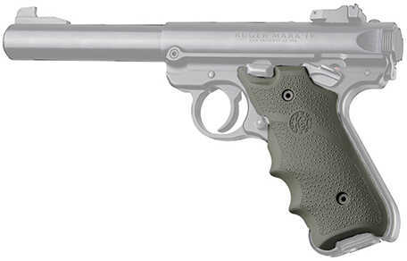 Hogue Rubber Grip with Finger Grooves OD Green Fits Ruger Mark IV 79001