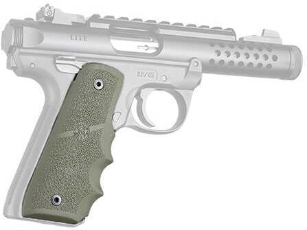 Hogue Rubber Grip with Finger Grooves OD Green Fits Ruger 22/45 MKIV 79081