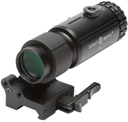 Sightmark T-5 Magnifier With LQD Flip To Side Mount 5X 23mm Obj 29.6 ft @ 10- yds FOV Black Matte