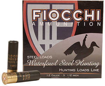 12 Gauge 3-1/2" Steel #1  1-3/8 oz 25 Rounds Fiocchi Shotgun Ammunition