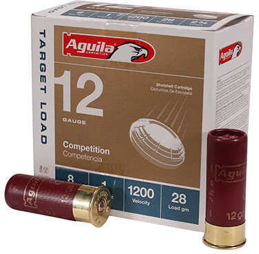 12 Gauge 2-3/4" Lead #8  1 oz 25 Rounds Aguila Shotgun Ammunition