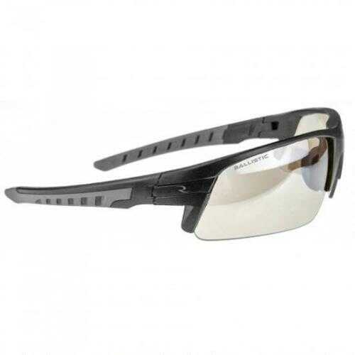 Radians Blast FX Glasses Ballistic Rated Dual Molded Temple Arms Enhanced Clarity Lens Black and Gray/Clear BL0110CS