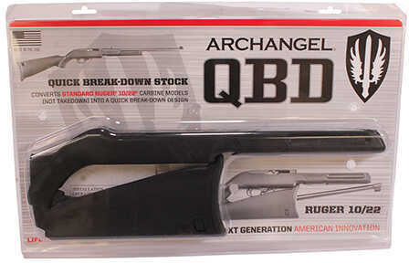 ProMag AAQBD Archangel QBD Ruger 10/22 Stock Converts Standard Model to Takedown Black Polymer