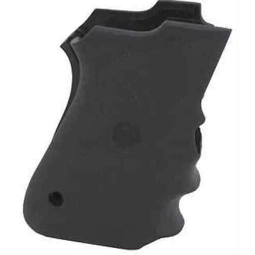 Hogue Rubber Grip With Finger Grooves Smith & Wesson Compact 9mm Double Stack Mag Durable Synthetic Cobbles