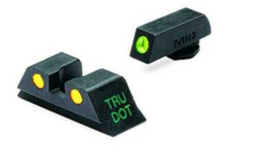 Meprolight Tru-Dot Tritium Suppressor Sight Green/Orange Fits Glock Standard Frames 9MM/357SIG/40S&W/45GAP Black 0102243