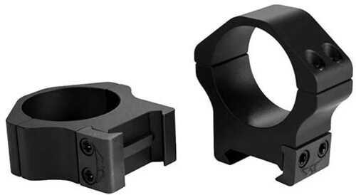 Warne 501M Maxima Horizontal Ring Set 1" Diam Medium Steel Black Matte
