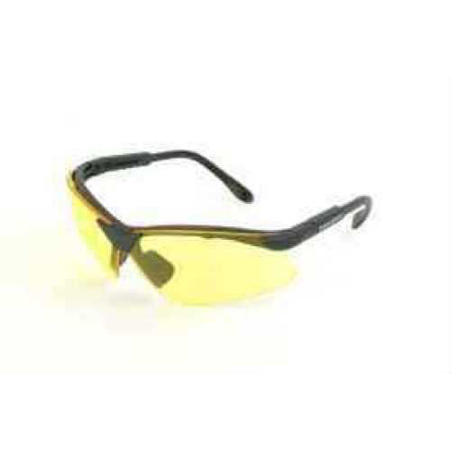 Revelation Shooting Glasses Amber Yellow Lenses Angle & Temple Length adjustments - Wraparound Coverage Side-shie