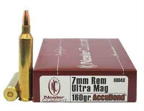 7mm Rem Ultra Mag 160 Grain Ballistic Tip 20 Rounds Nosler Ammunition Remington Magnum