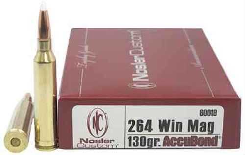 Nosler Ammunition 264 Winchester Magnum 130 Grain AccuBond 20 Rounds