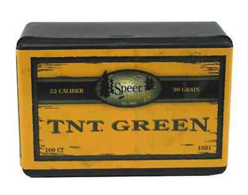 Speer TNT Varmint Green Bullets 22 Caliber 30 Gr 100Bx
