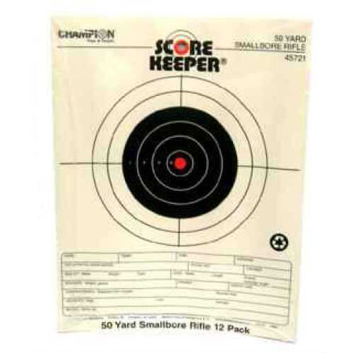 Champion Traps And Targets Scorekeeper Paper - Fluorescent Orange Bull 50 Yd. Small Bore Notebook 8.5" X 11"