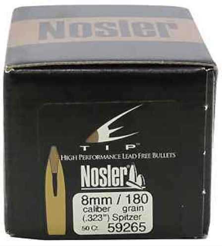 Nosler 8mm 180 Grains E-Tip, (Per 50) Md: 59265 Bullets