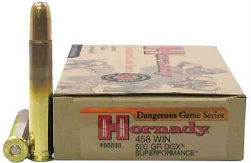 458 Win Mag 500 Grain Soft Point 20 Rounds Hornady Ammunition 458 Winchester Magnum